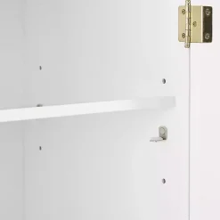 White & Gold Storage Cabinet