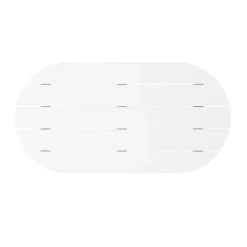 White Acacia Wood Oval Adirondack Coffee Table