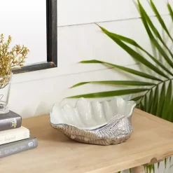 White Aluminum Seashell Bowl