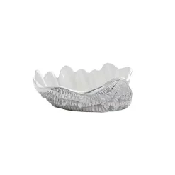 White Aluminum Seashell Bowl