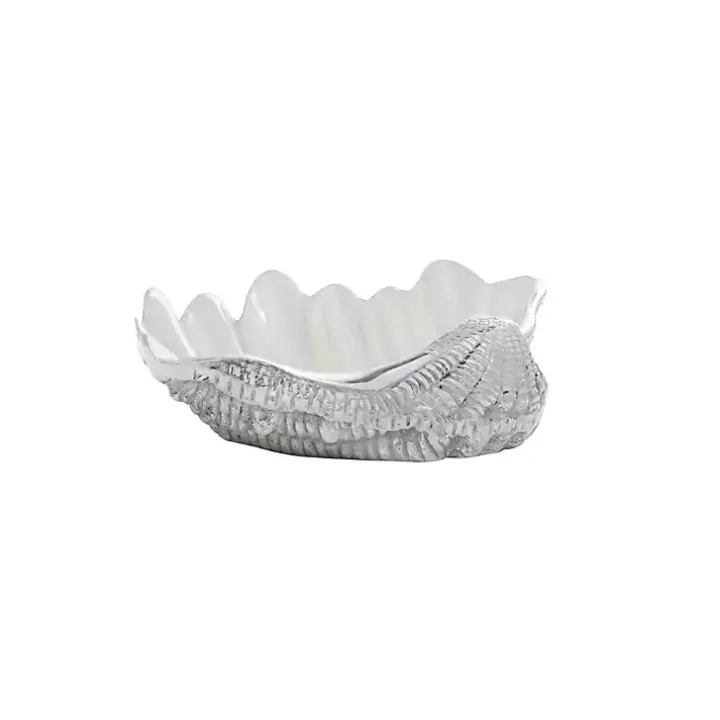 White Aluminum Seashell Bowl