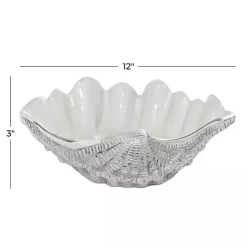 White Aluminum Seashell Bowl