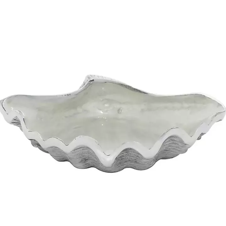 White Aluminum Seashell Bowl