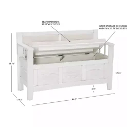 White and Beige Carlton Storage Bench