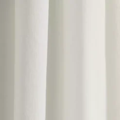 White and Black Embroidered Curtain Panel, 84 in.