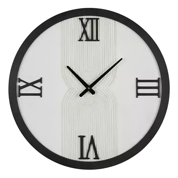 White and Black Modern Wall Clock