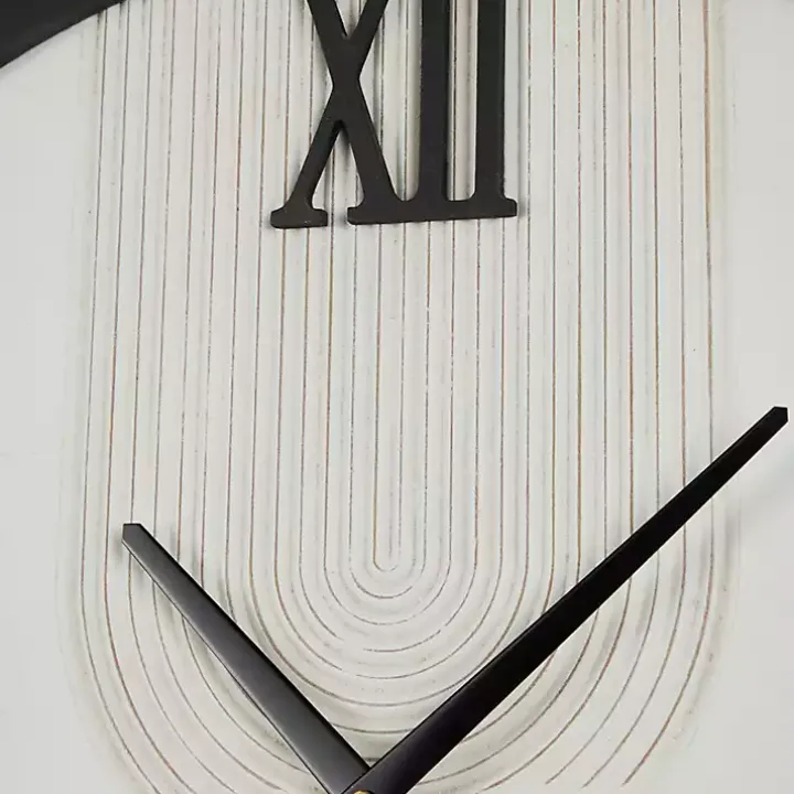 White and Black Modern Wall Clock