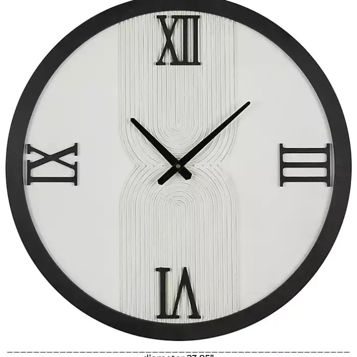White and Black Modern Wall Clock