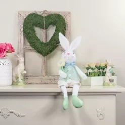 White and Green Easter Bunny Plush
