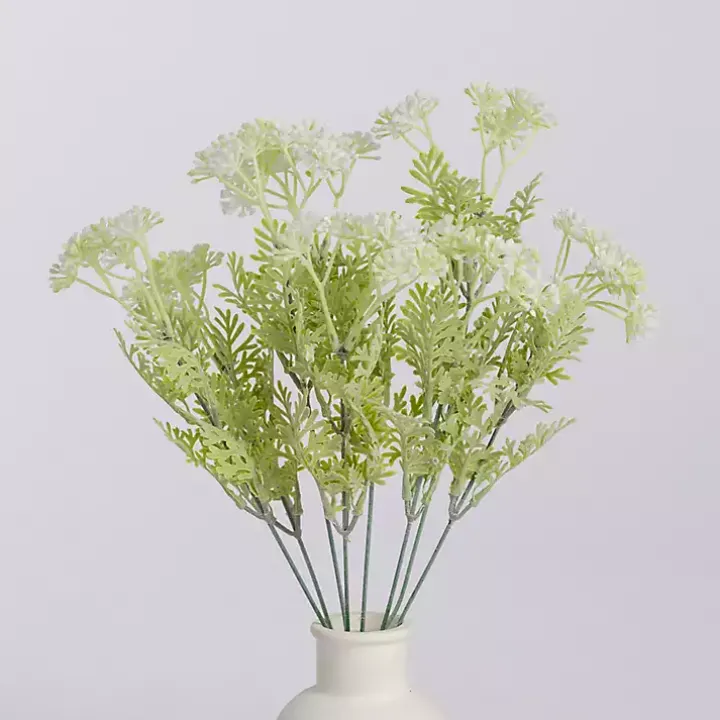 White and Green Gypso Bushes, Set of 2