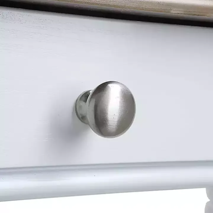 White and Natural Davis Console Table