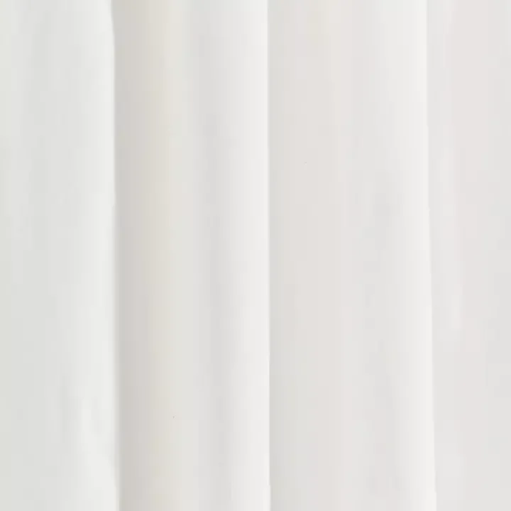 White and Navy Scalloped Curtain Panel Set, 84 in.