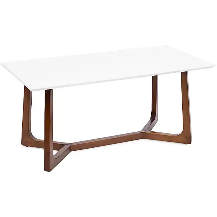 White and Walnut Olivia Coffee Table