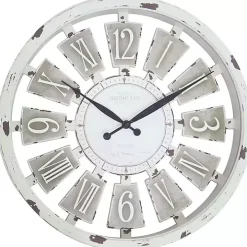 White Antique Plaques Wall Clock