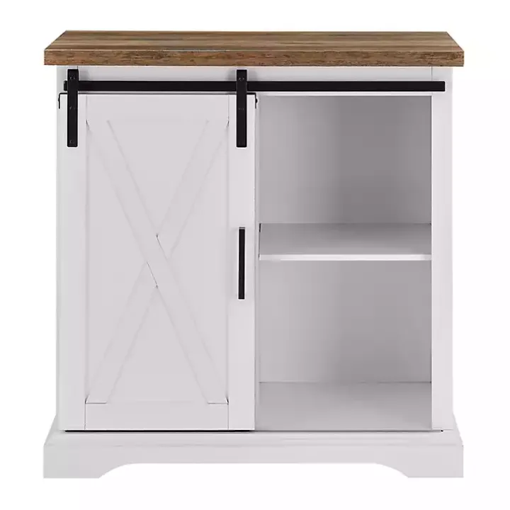 White Barn Door Cabinet