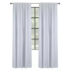 White Baxter Blackout Curtain Panel, 95 in.
