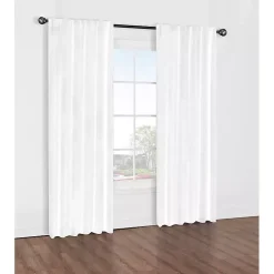 White Baxter Blackout Curtain Panel, 95 in.