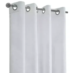 White Boucle Sheer Single Curtain Panel, 108 in.