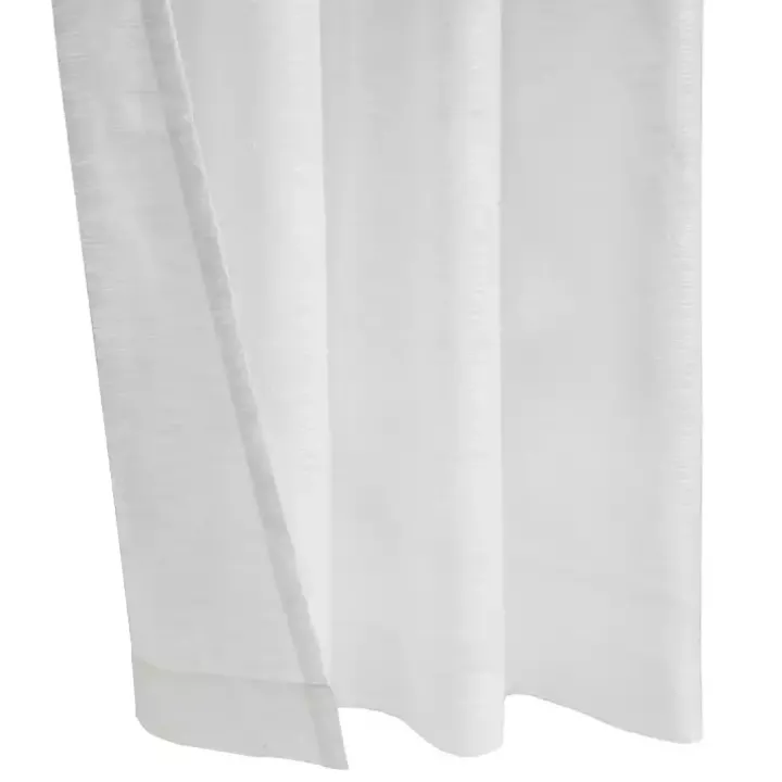 White Boucle Sheer Single Curtain Panel, 108 in.