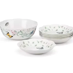 White Butterfly Meadow 7-pc. Bowl Set