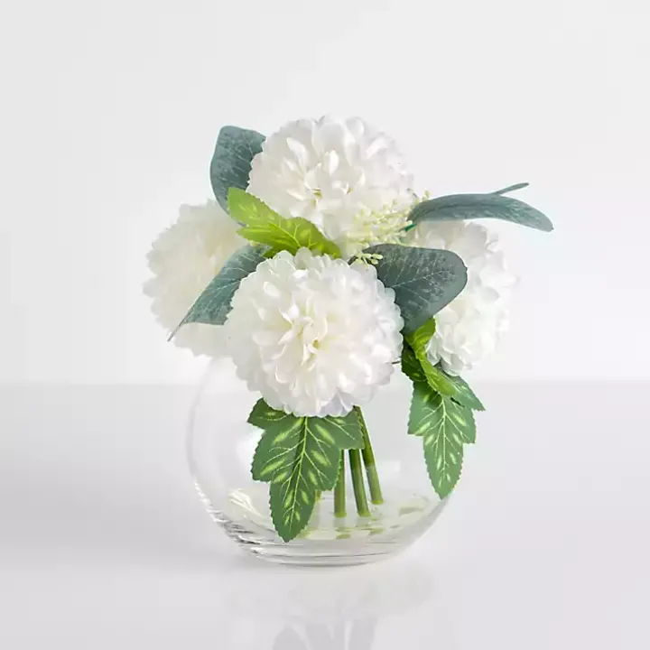 White Carnation in Bud Vase Arrangement