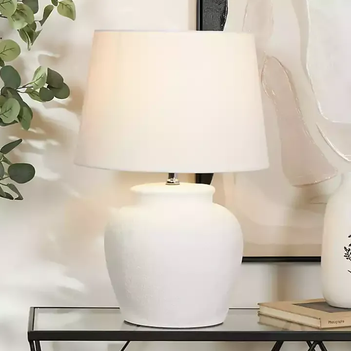 White Cement Table Lamp
