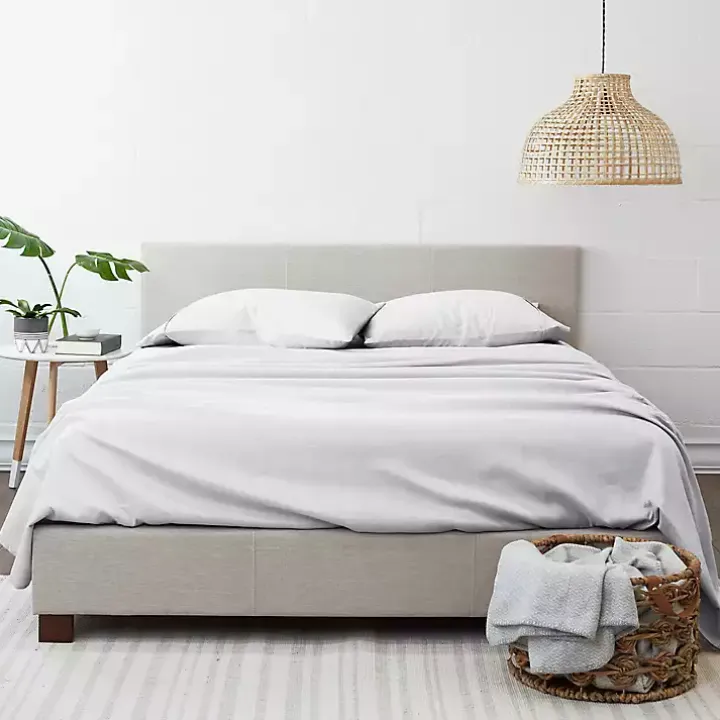 White Chambray 4-pc. California King Sheet Set