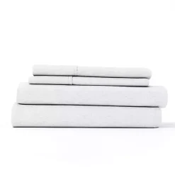 White Chambray 4-pc. Queen Bed Sheet Set