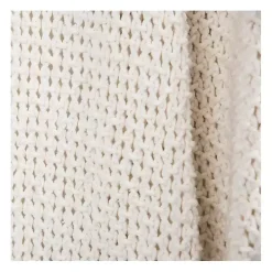 White Cotton Tassel Throw