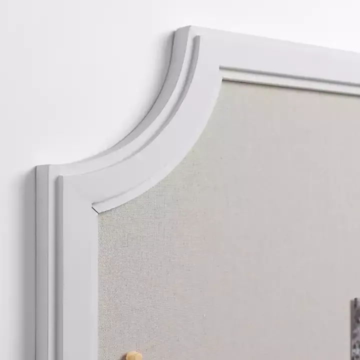 White Curved Frame Pinboard