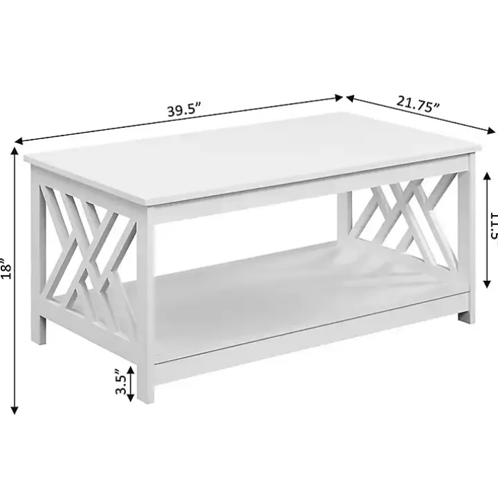 White Cut-Out Sides Coffee Table