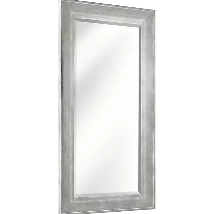 White Driftwood Framed Leaner Mirror