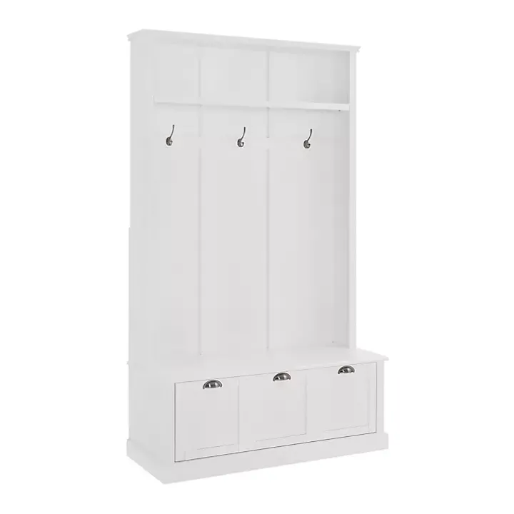 White Ellison Hall Tree with Storage Bench