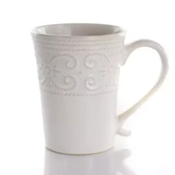 White Embossed Scalloped 16-pc. Dinnerware Set