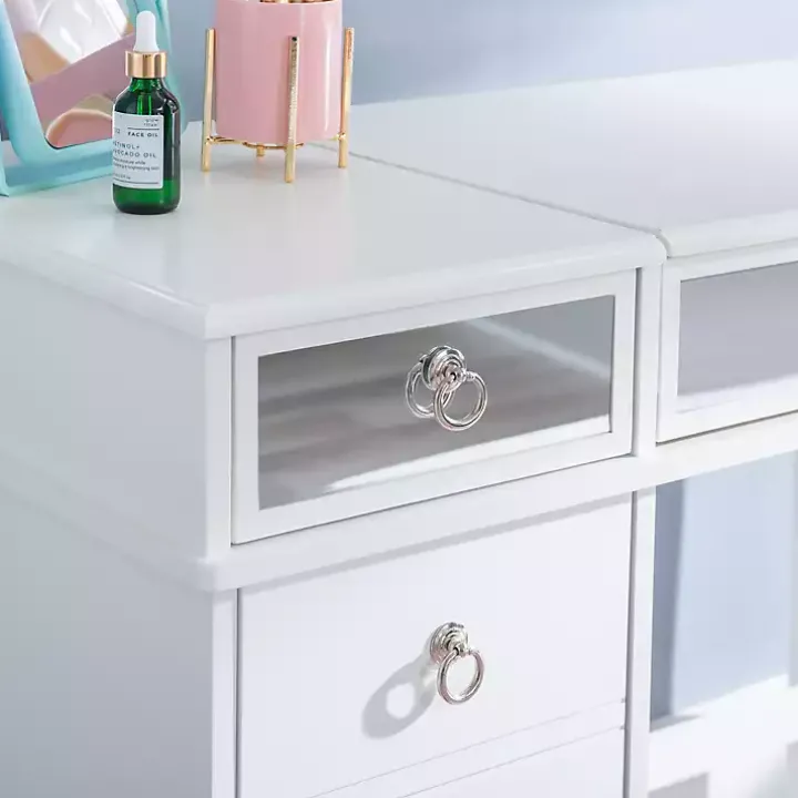White Eva Mirrored 2-pc. Vanity Set