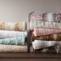 White Faux Fur Oversized Throw