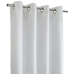 White Faux Suede Blackout Curtain Panel, 95 in.