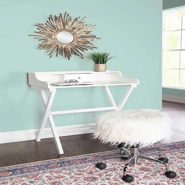 White Folding Caty Desk
