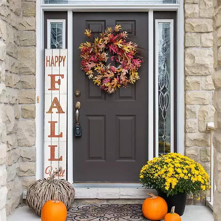 White Happy Fall Ya'll Porch Board