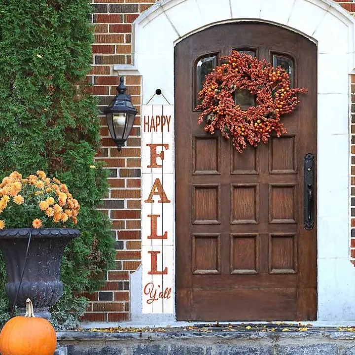 White Happy Fall Ya'll Porch Board