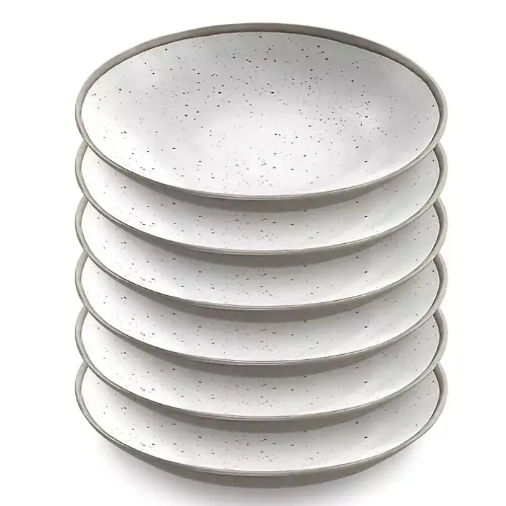White Haven Melamine Low Bowls, Set of 6