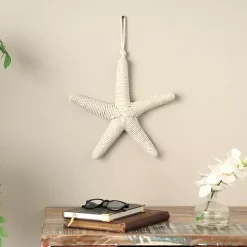 White Jute Starfish Wall Plaque