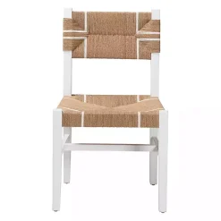 White Mahogany Woven Talli Dining Chair