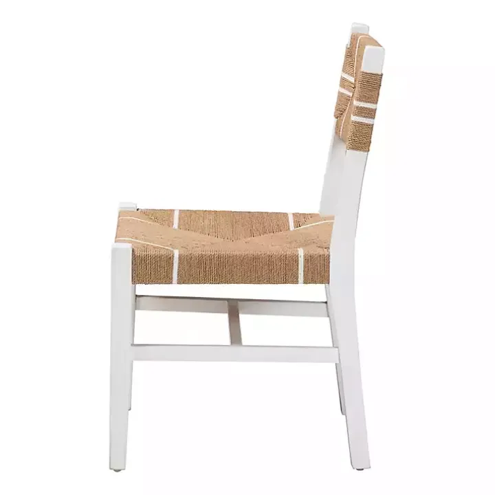 White Mahogany Woven Talli Dining Chair