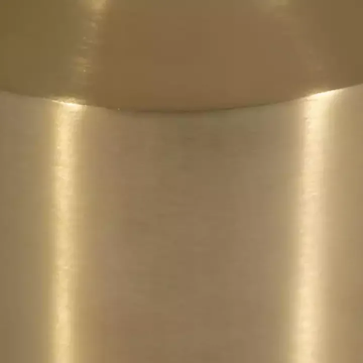 White Marble and Gold Cylinder Accent Table