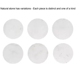 White Marble Gold Accent Table