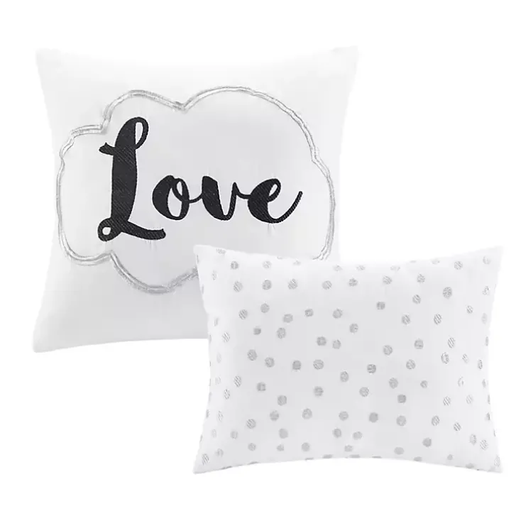 White Metallic 4-pc. Twin/Twin XL Comforter Set