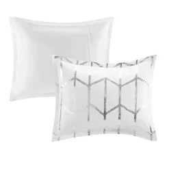White Metallic 4-pc. Twin/Twin XL Comforter Set