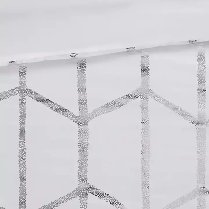 White Metallic 4-pc. Twin/Twin XL Comforter Set