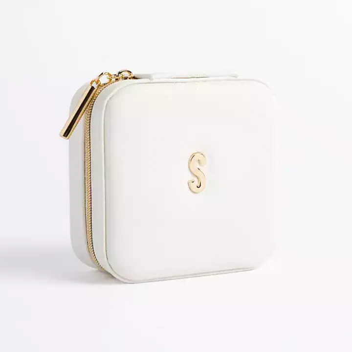 White Monogram S Travel Jewelry Box